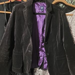 Gap - Black Velvet Blazer -size 16